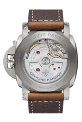 Panerai Luminor Marina 1950 3 Days Automatic Titanio 44Mm Brown Dial Mens Watch Pam01351